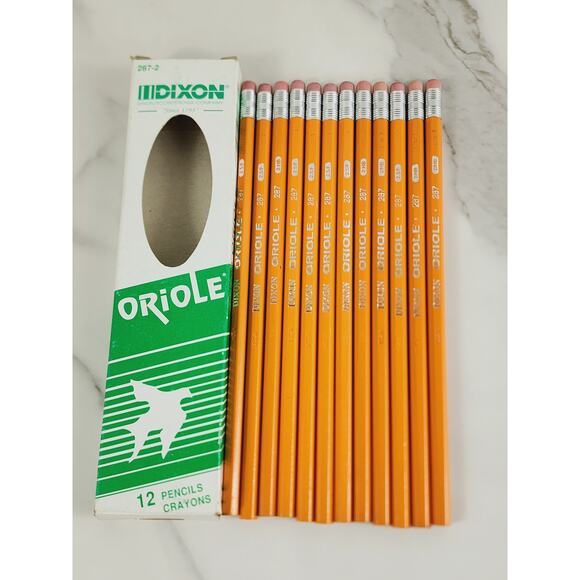 Dixon Oriole #287 #287 24 Pencils Crayons #2/HB Made USA x2 Boxes Vintage - Picture 6 of 10